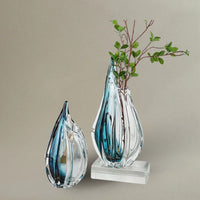 Vase Murrano Bleu en Verre